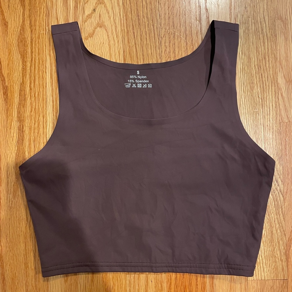 Brown Cropped Tank Top
